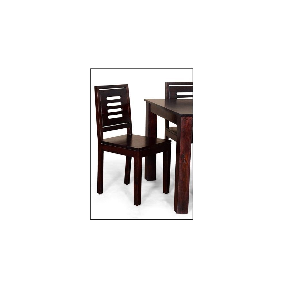 Aaram By Zebrs Modern Furniture Solid Sheesham Wood 4 Seater Dining Table Set Dining Table with 4 Chairs Dinner Table Set for Dining Room Home(Mahogany)