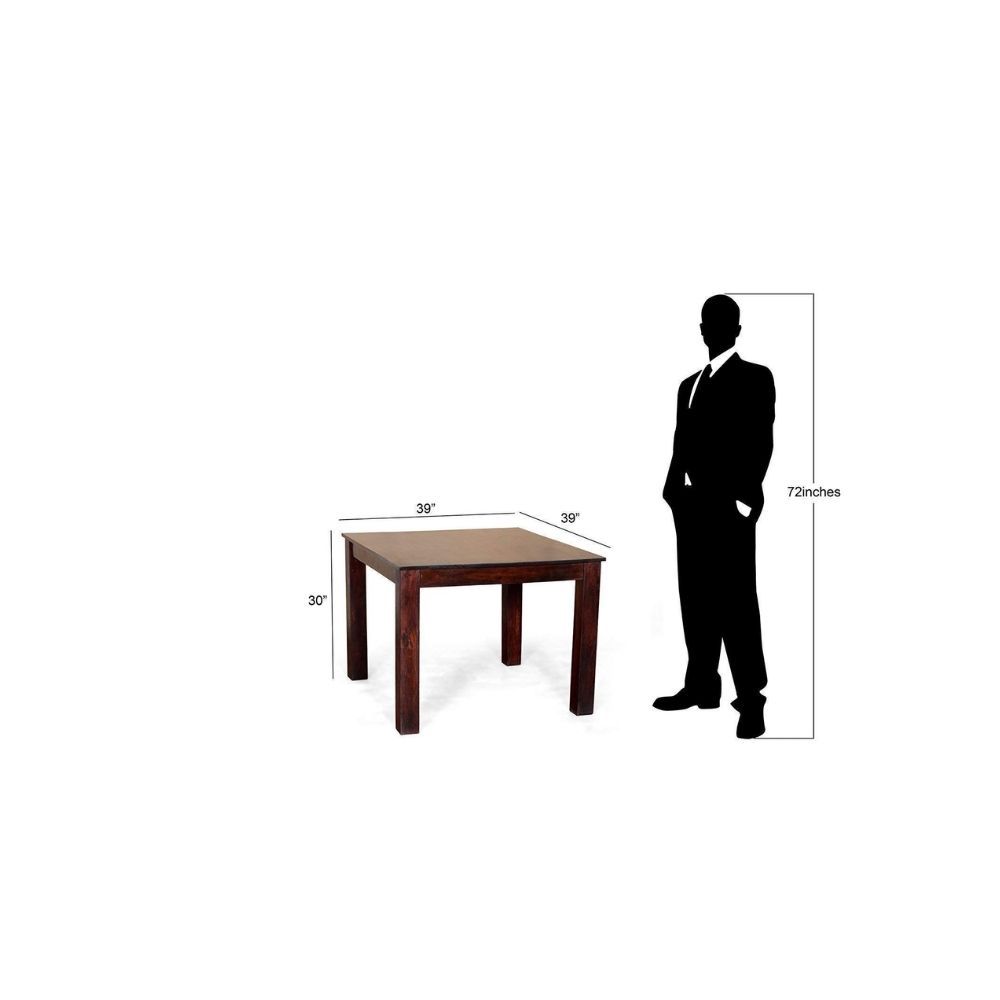 Aaram By Zebrs Modern Furniture Solid Sheesham Wood 4 Seater Dining Table Set Dining Table with 4 Chairs Dinner Table Set for Dining Room Home(Mahogany)