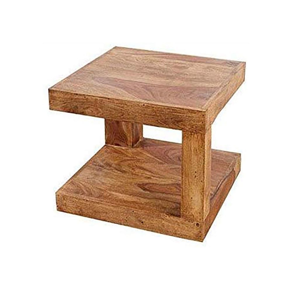 Aaram By Zebrs Modern Furniture Solid Sheesham Wood Center Coffee Table with Shelf Storage for Home Living Room (Natural Finish)