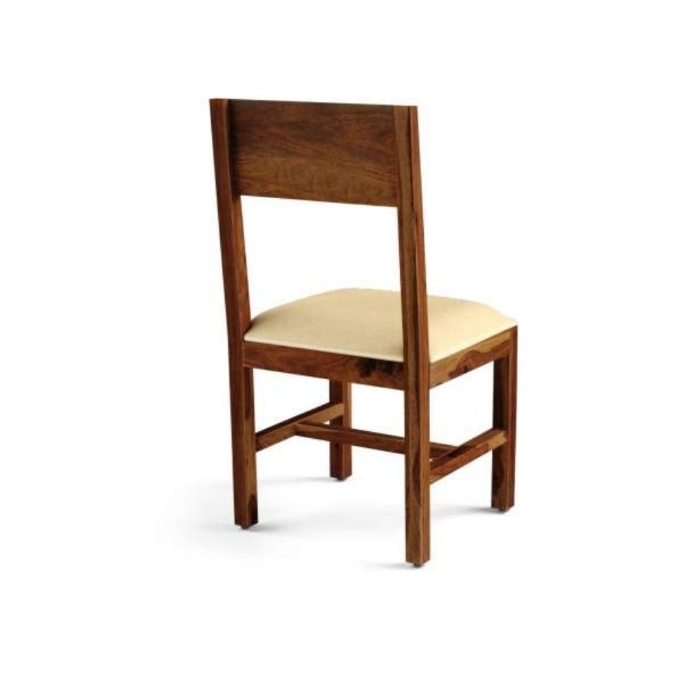 Aaram By Zebrs Modern Furniture Solid Sheesham Wood Dining Chairs, Two Wooden Dinning Chairs for Living Room and Dinner Hall |(Natural Teak)