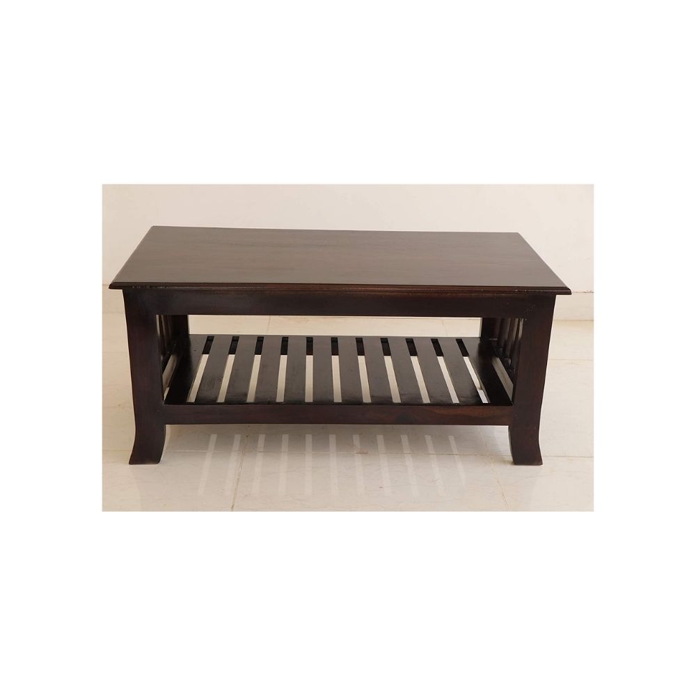 Aaram By Zebrs Modern Furniture Solid Wood Center Table/Coffee Table/Tea Table for Home Living Room (Brown)