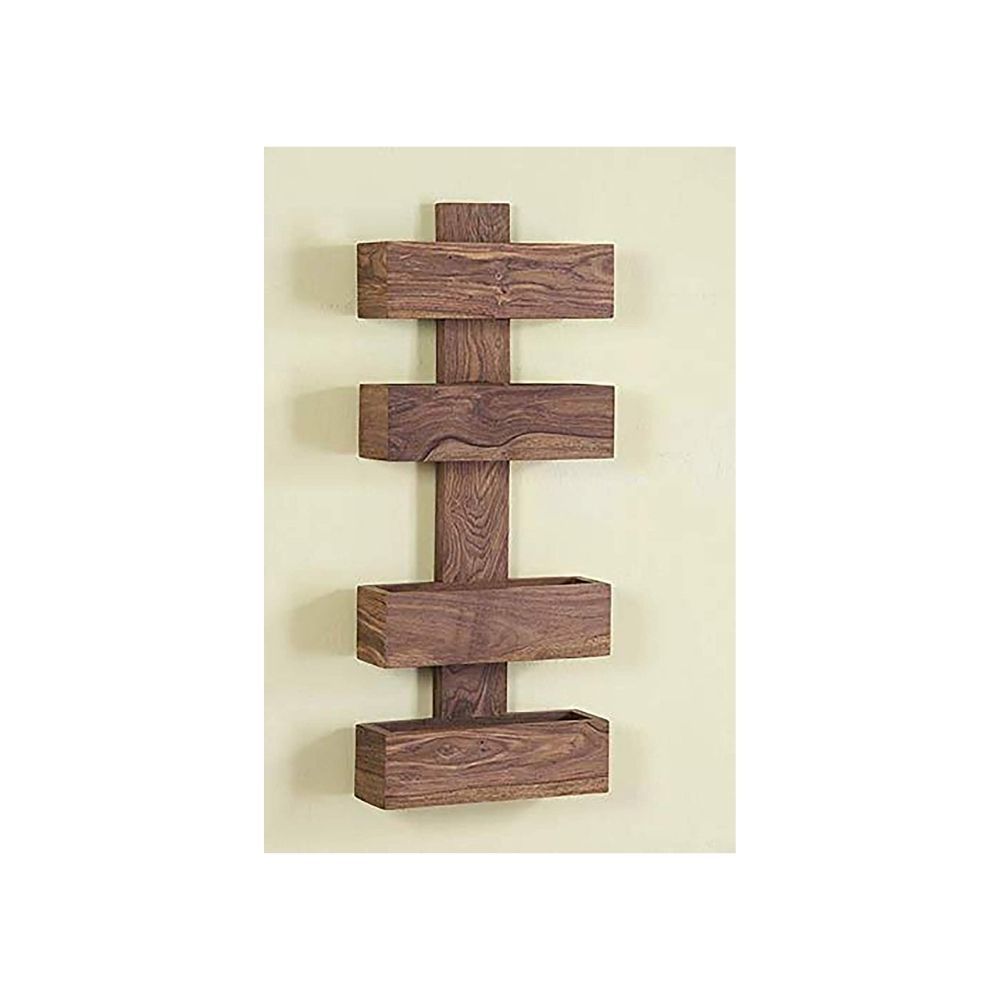 Aaram By Zebrs Modern Furniture Solid Wood Wall Shelves/Wooden Wall Shelves for Home and Office (Natural Finish)
