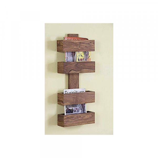Aaram By Zebrs Modern Furniture Solid Wood Wall Shelves/Wooden Wall Shelves for Home and Office (Natural Finish)