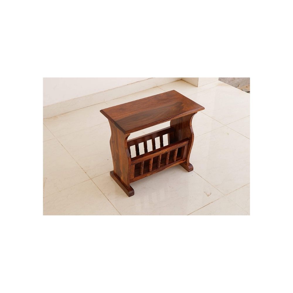 Aaram By Zebrs Modern Furniture Wooden Magazine Cum Newspaper Stand Rack Multi Purpose Book Newspaper Organizer for Home, Living Room or Office