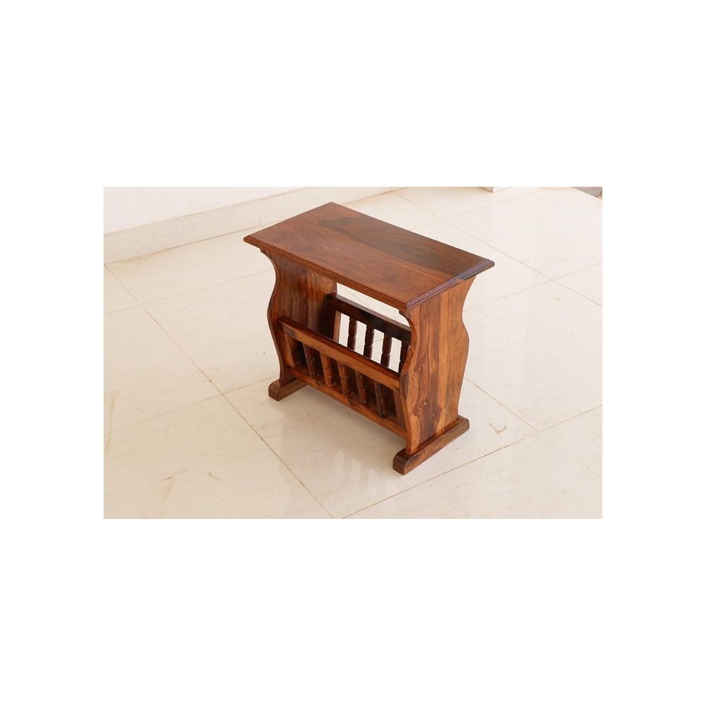 Aaram By Zebrs Modern Furniture Wooden Magazine Cum Newspaper Stand Rack Multi Purpose Book Newspaper Organizer for Home, Living Room or Office
