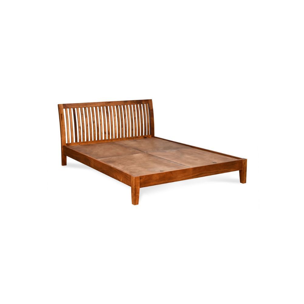 Aaram By Zebrs Queen Size Wooden Bed, Hardwood with Sturdy Construction & Easy to Assemble