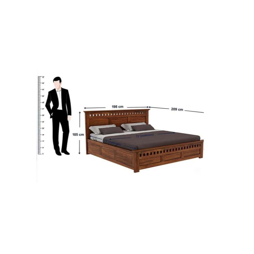 Aaram By Zebrs Sheesham Solid Wood King Bed