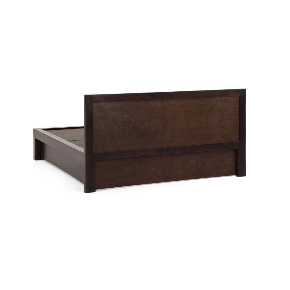 Aaram By Zebrs Sheesham Wood Arlene Queen Size Bed with Drawer Storage Wooden Double Bed Furniture for Bedroom