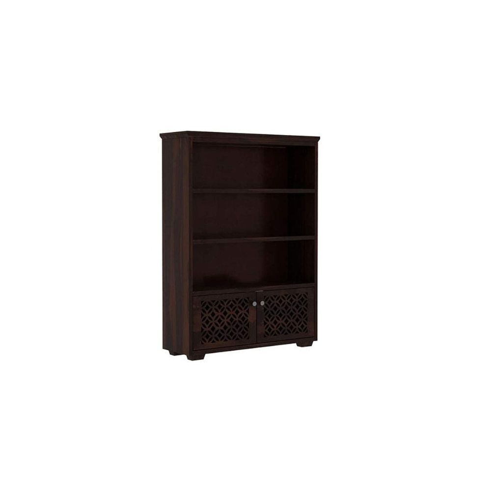 Aaram By Zebrs Sheesham Wood Bookcase Book Shelves Cabinet with Racks & Drawer