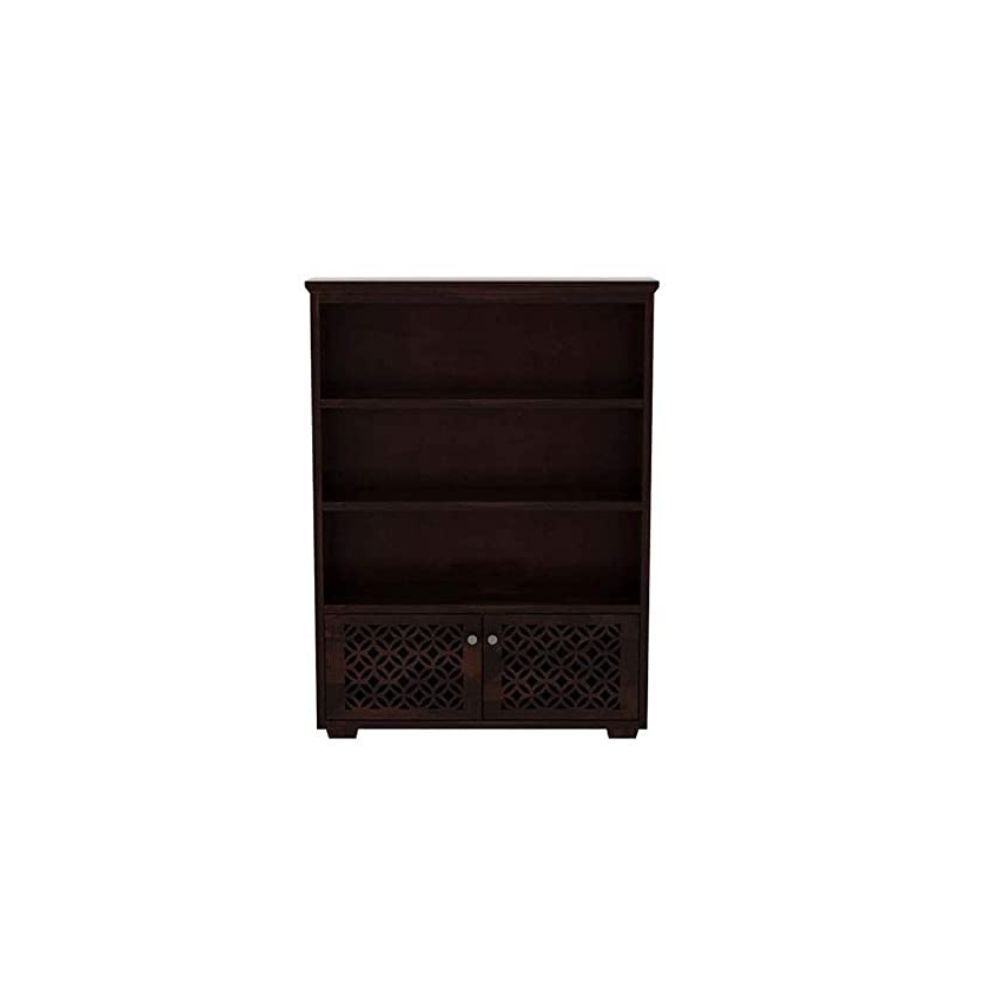 Aaram By Zebrs Sheesham Wood Bookcase Book Shelves Cabinet with Racks & Drawer