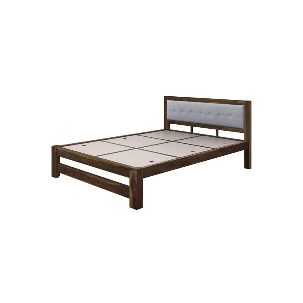 Aaram By Zebrs Sheesham Wood Solid Wood King Bed | Finish Color - Honey, Delivery Condition