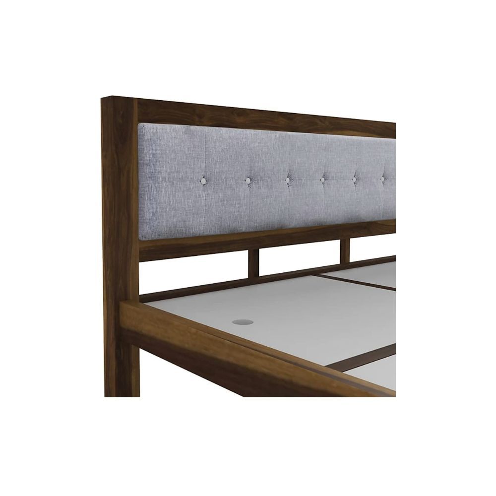 Aaram By Zebrs Sheesham Wood Solid Wood King Bed | Finish Color - Honey, Delivery Condition