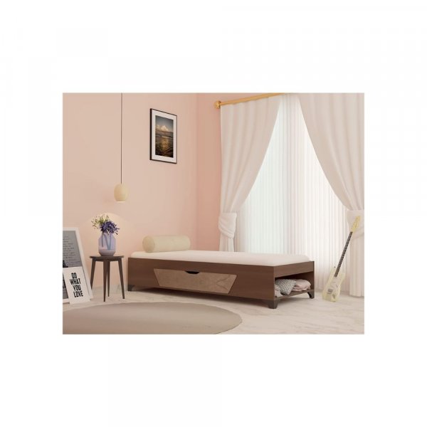 Aaram By Zebrs Single Bed with Storage - Walnut