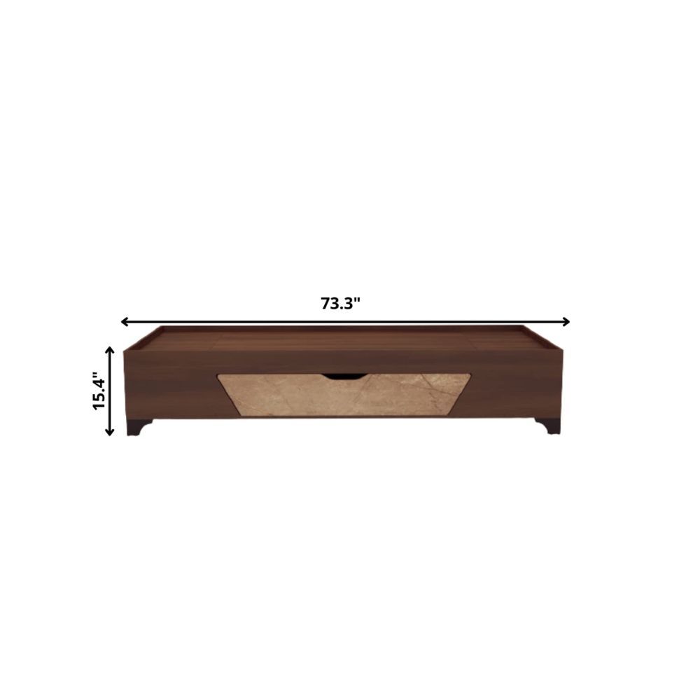 Aaram By Zebrs Single Bed with Storage - Walnut