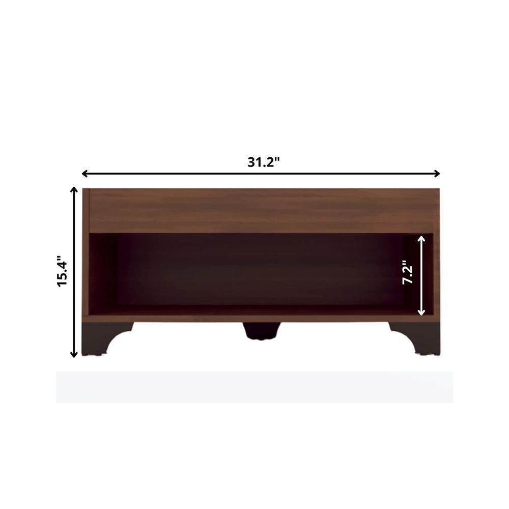 Aaram By Zebrs Single Bed with Storage - Walnut