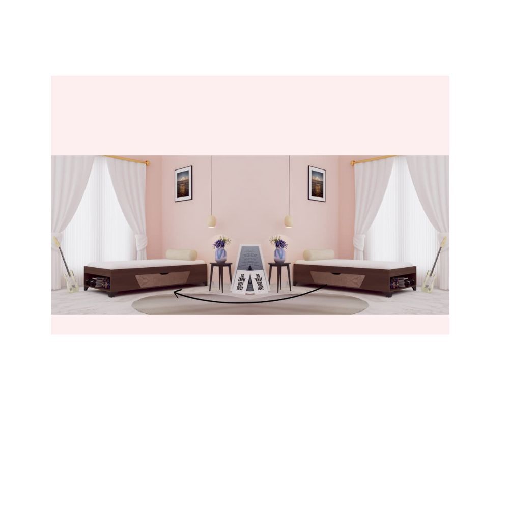 Aaram By Zebrs Single Bed with Storage - Walnut