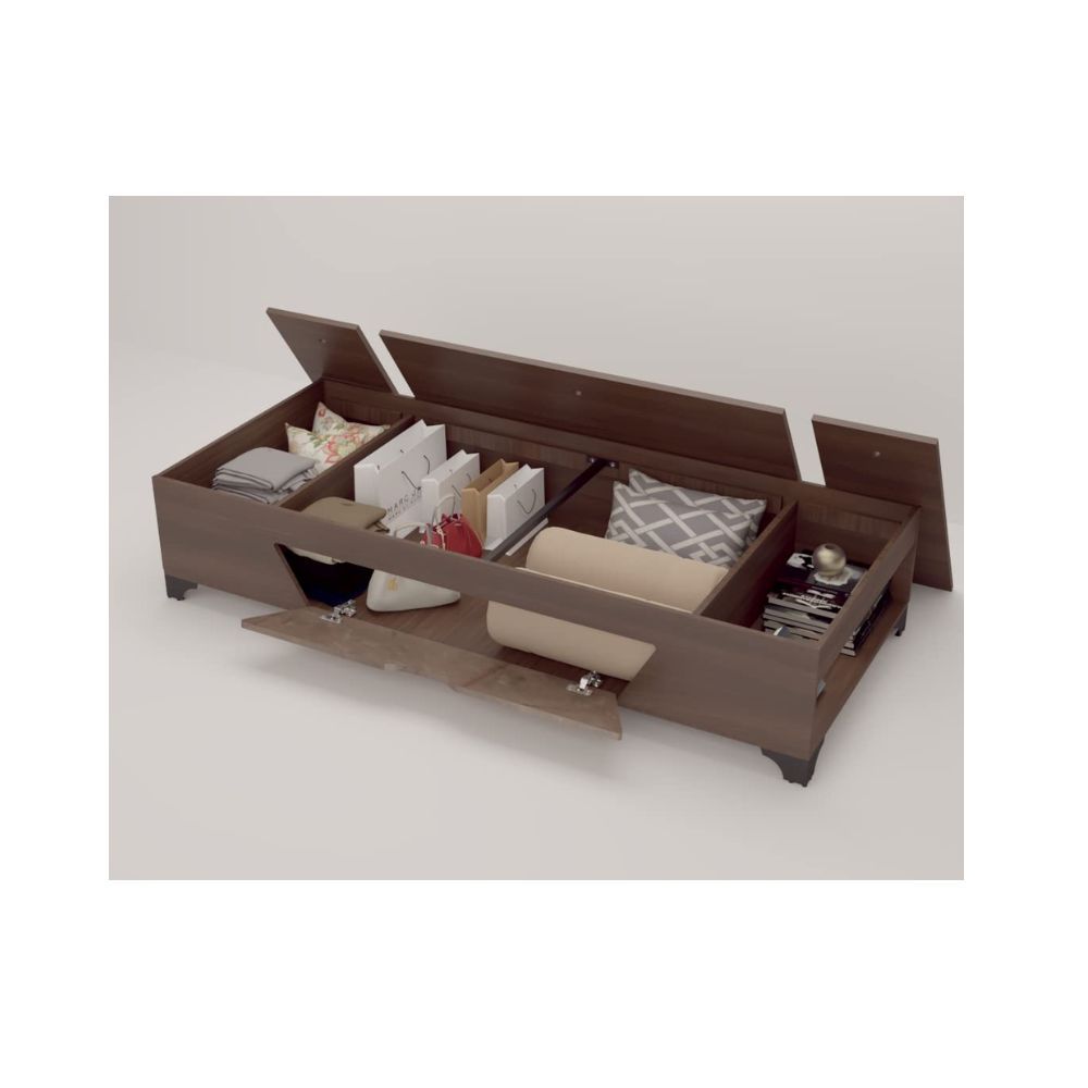 Aaram By Zebrs Single Bed with Storage - Walnut