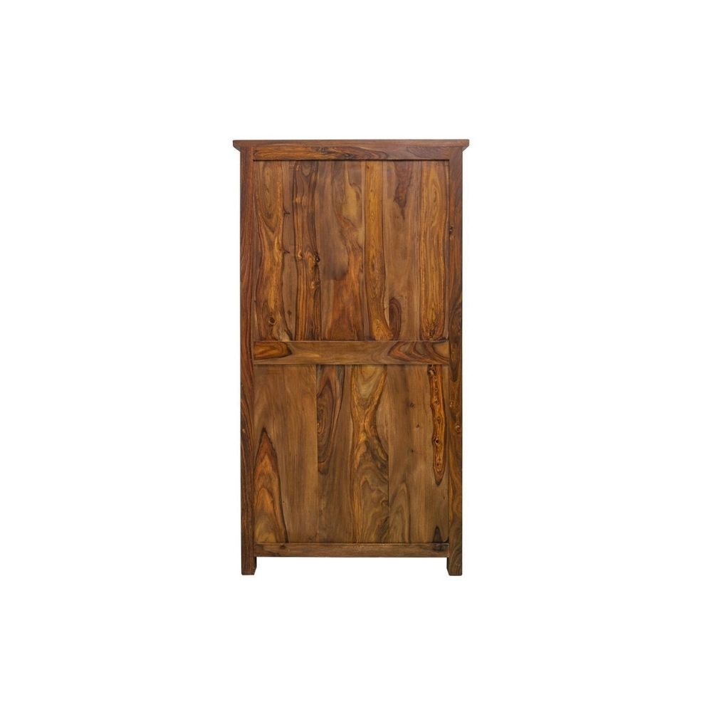 Aaram By Zebrs Solid Sheesham Wood Cupboard || Wardrobe in Premium Teak Finish (Design 2)