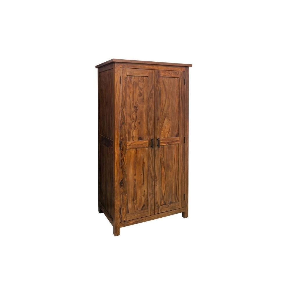 Aaram By Zebrs Solid Sheesham Wood Cupboard || Wardrobe in Premium Teak Finish (Design 2)