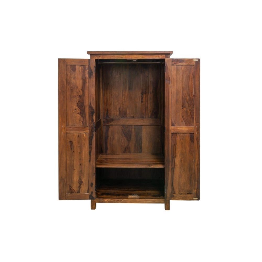 Aaram By Zebrs Solid Sheesham Wood Cupboard || Wardrobe in Premium Teak Finish (Design 2)