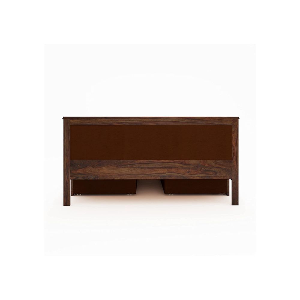 Aaram By Zebrs Solid Sheesham Wood King Size Bed with Drawer Storage for Living Room Bedroom Home Hotel Wooden Double Bed Furniture (Teak Finish)