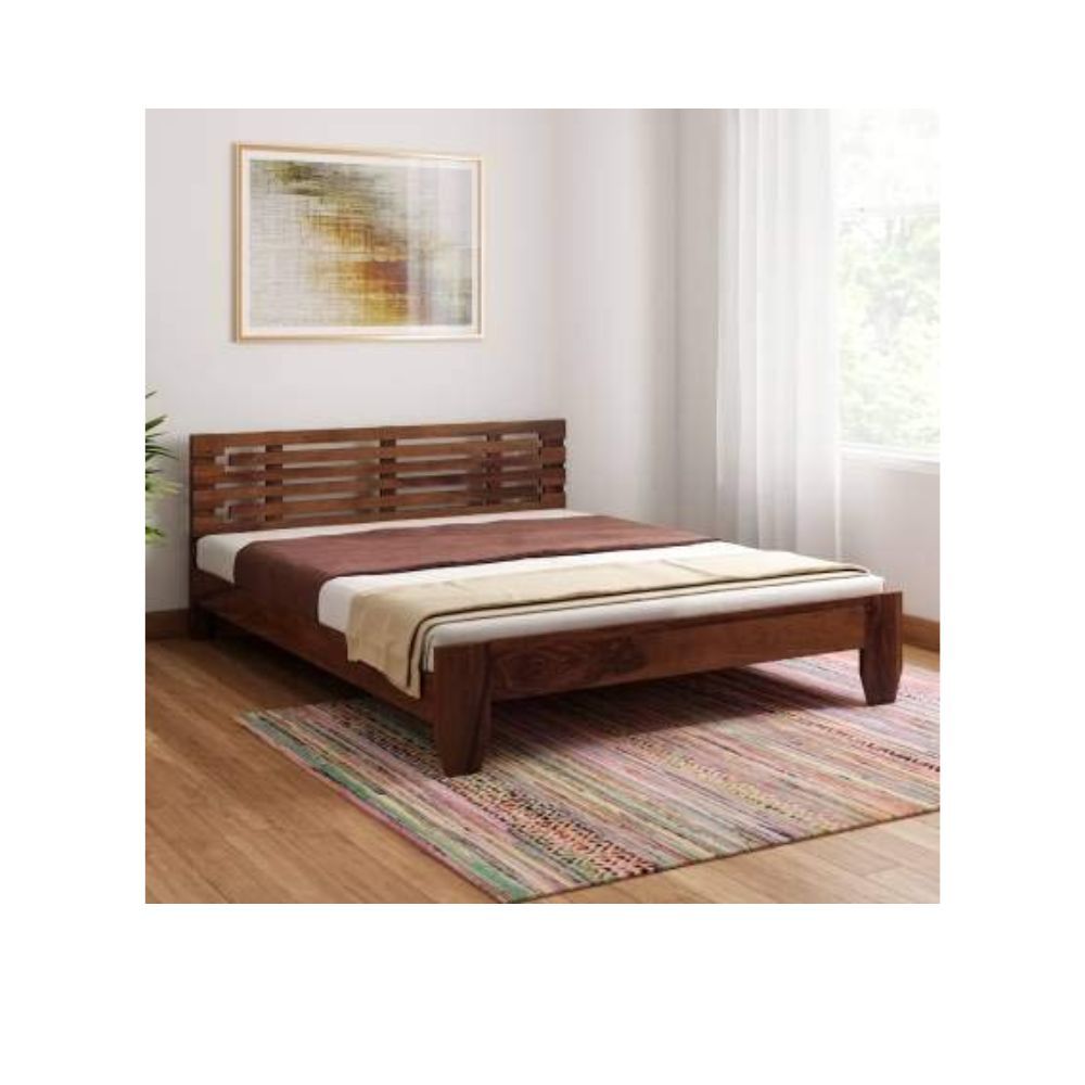 Aaram By Zebrs Solid Sheesham Wooden Queen Bed | single size bed | queen size | king size beds | home decor bedroom | king bed |bed for bedroom