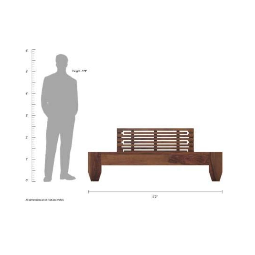 Aaram By Zebrs Solid Sheesham Wooden Queen Bed | single size bed | queen size | king size beds | home decor bedroom | king bed |bed for bedroom
