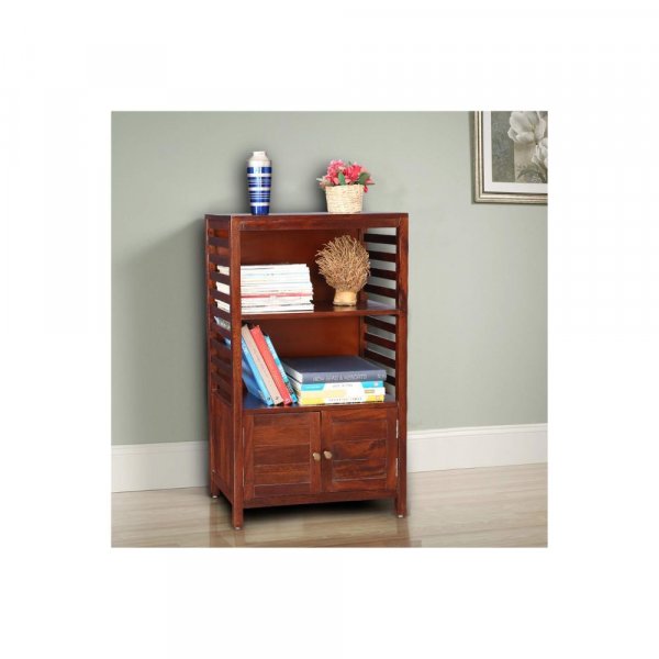 Aaram By Zebrs Solid Wood Book Shelf in Chest Nut Colour