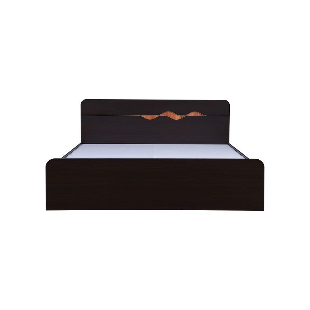 Aaram By Zebrs Swirl King Bed (Matt Finish, Brown)