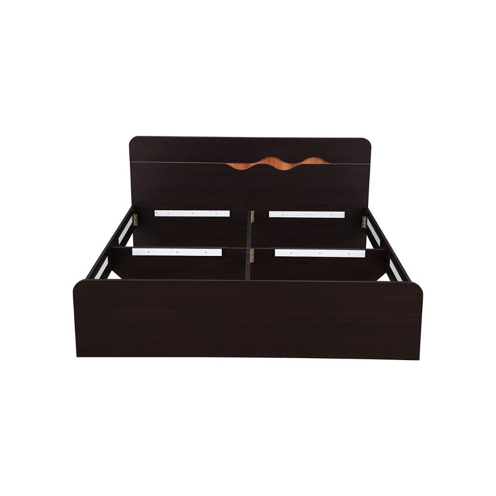Aaram By Zebrs Swirl King Bed (Matt Finish, Brown)