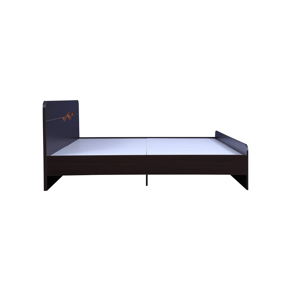 Aaram By Zebrs Swirl King Bed (Matt Finish, Brown)
