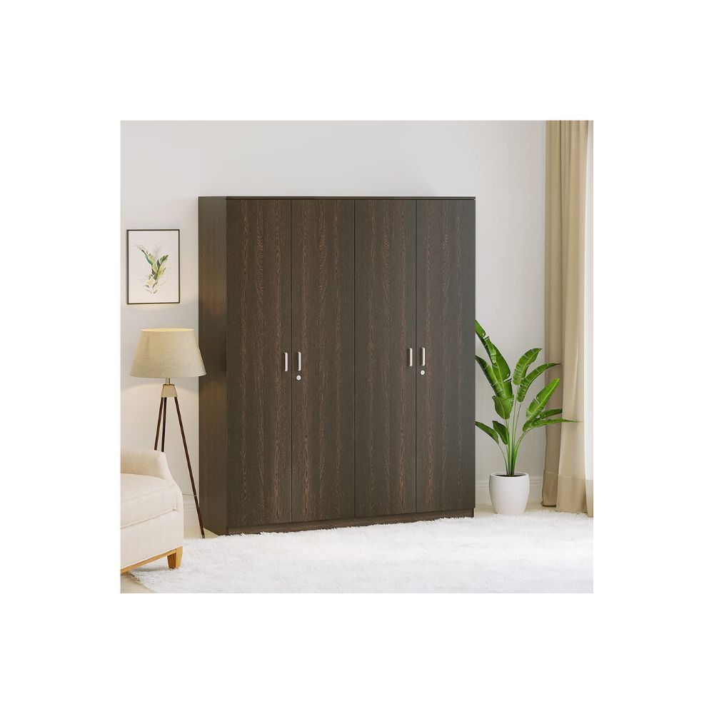 Aaram By Zebrs Wood 4 Doors Wardrobe (Wenge)