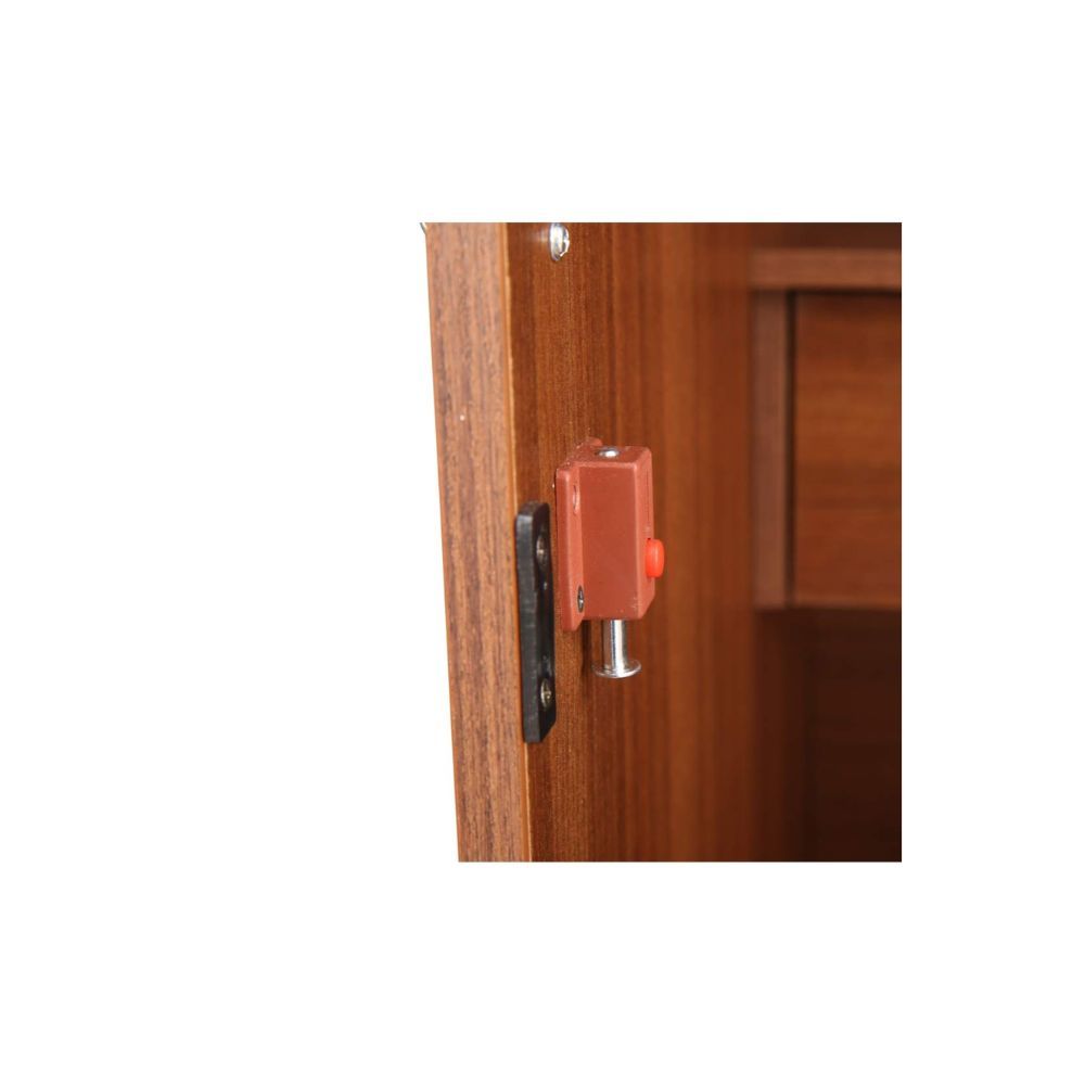 Aaram By Zebrs Wood Three Door Wardrobe in Regato Walnut Colour