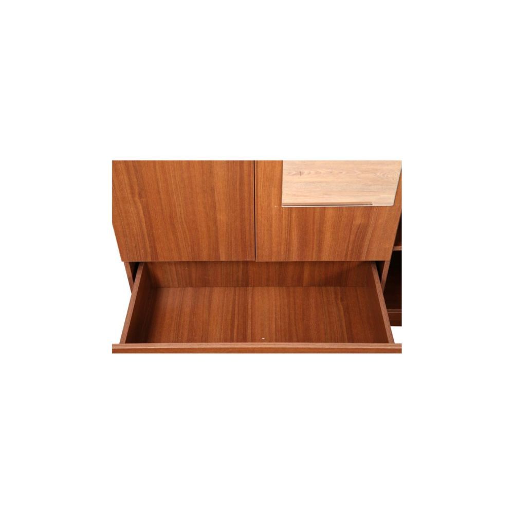Aaram By Zebrs Wood Three Door Wardrobe in Regato Walnut Colour