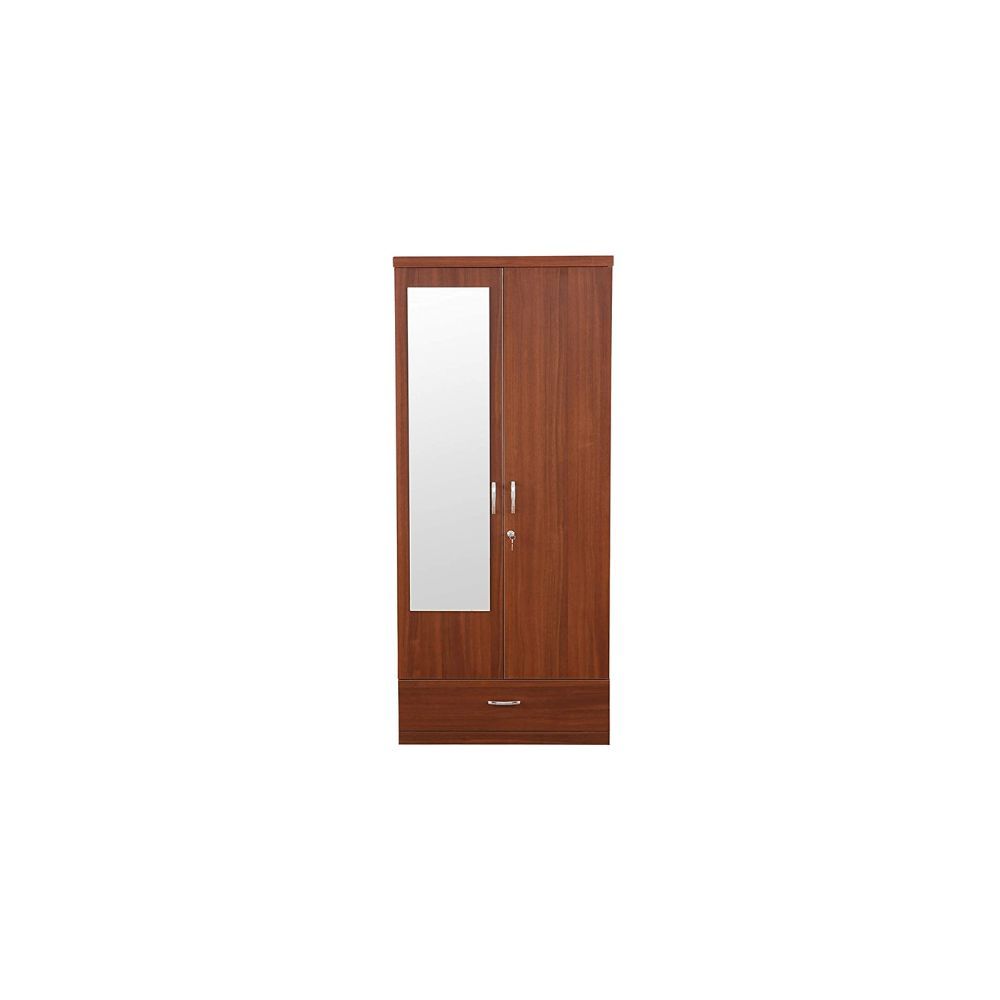 Aaram By Zebrs Wood Two Door Wardrobe in Regato Walnut Colour