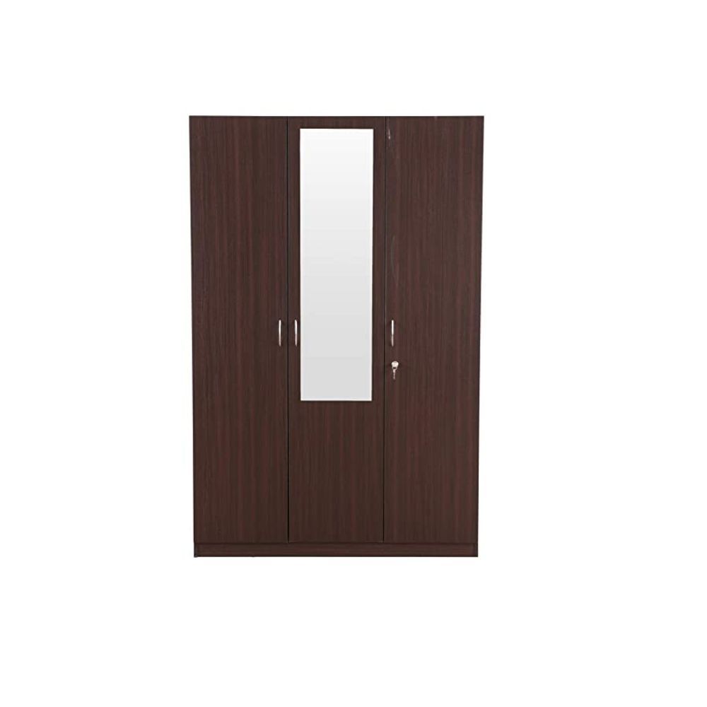 Aaram By ZebrsWood Three Door Wardrobe in Walnut Colour