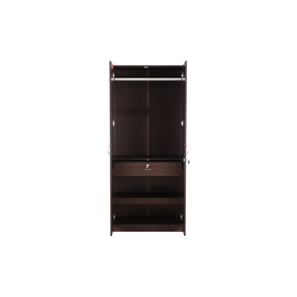 Aaram By ZebrsWood Two Door Wardrobe in Walnut Colour
