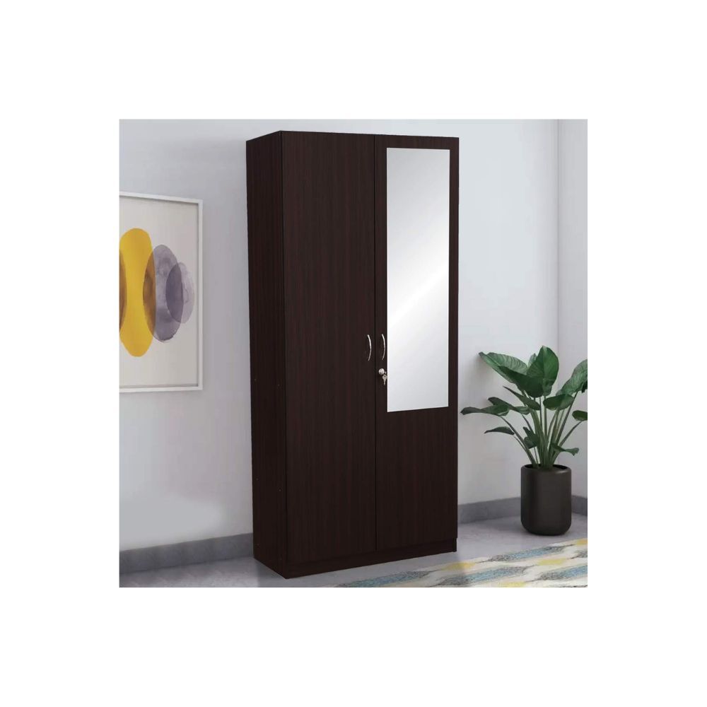 Aaram By ZebrsWood Two Door Wardrobe in Walnut Colour