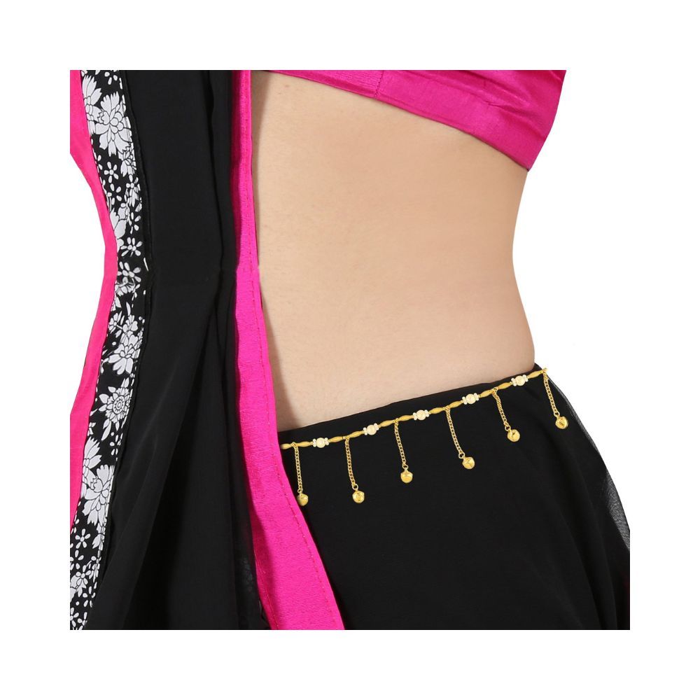 ACCESSHER Gold Color Copper Material Gold and Pearls Kamarband