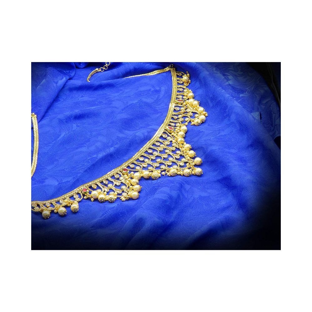 ACCESSHER Gold Copper Royal Kamarband with Drops for Women
