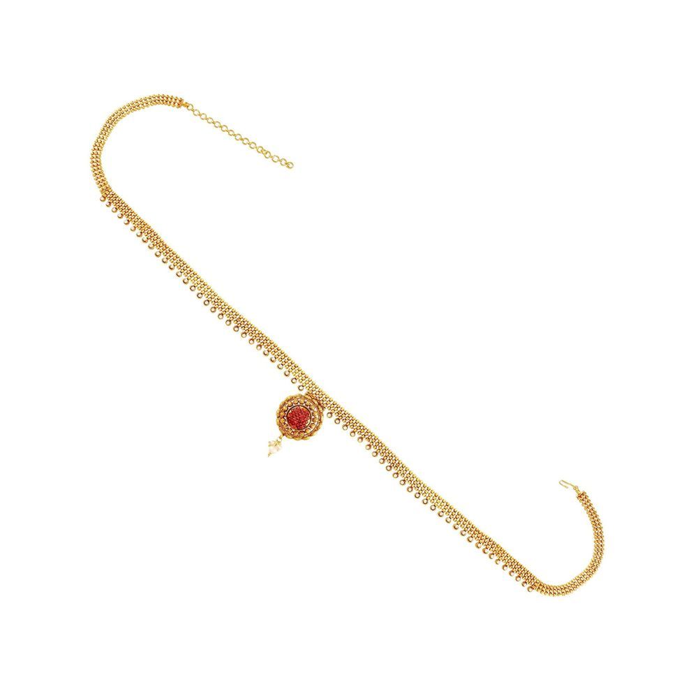 ACCESSHER Traditional Golden & Pink Kamarband