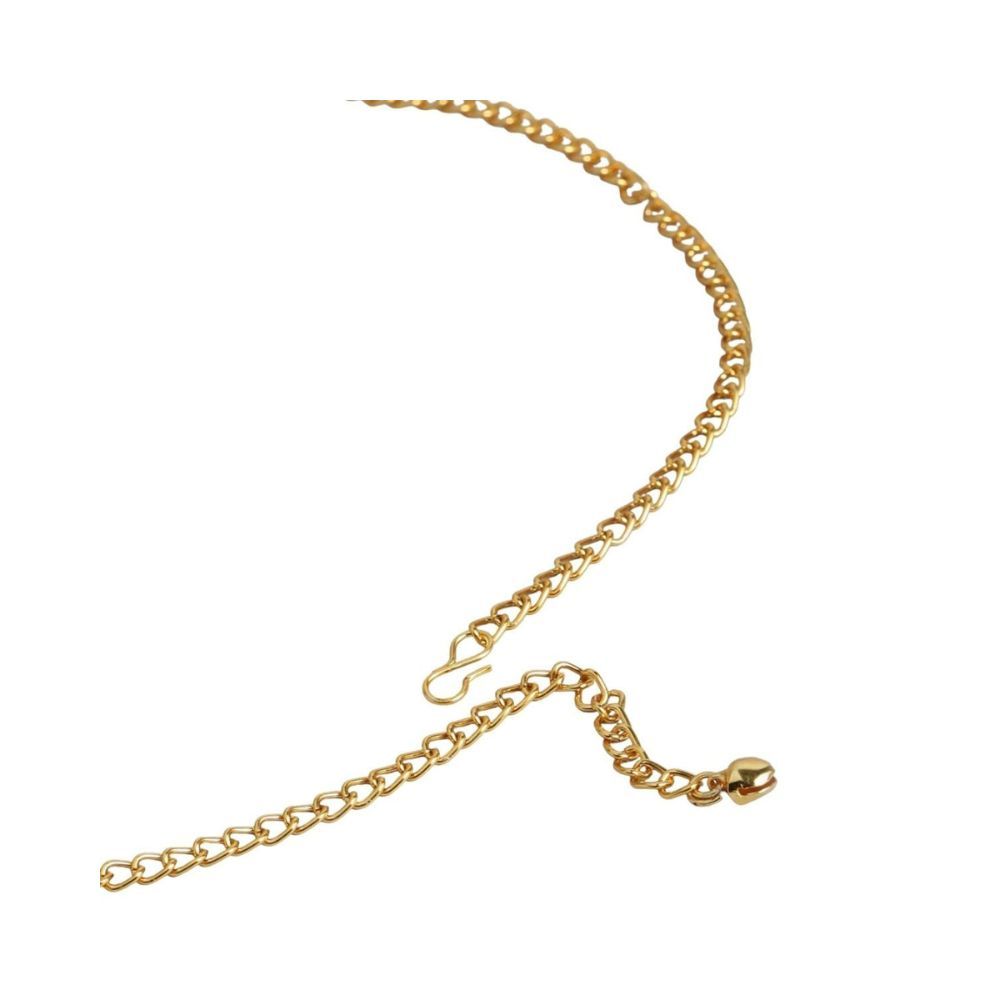 Accessher Women White & Gold Plated Pearls Kamarband - Brass