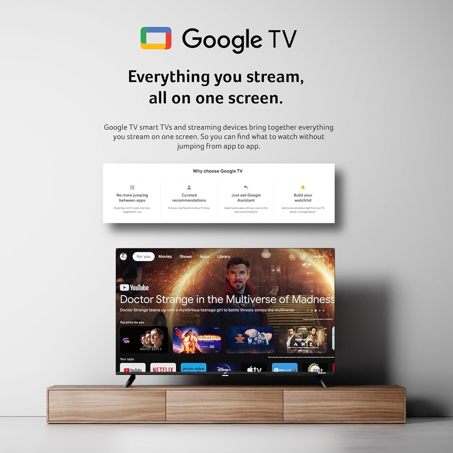 Acer 109 cm 43 inches I Pro Series Full HD Smart LED Google TV with Android 14 Black  16GB Storage  30W Dolby Audio
