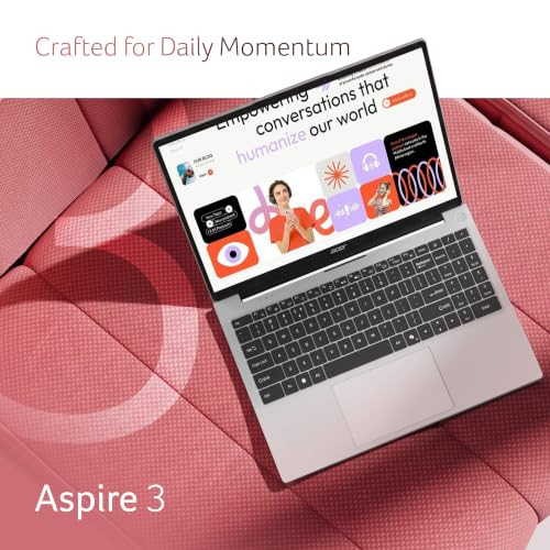 Acer Aspire 3AMD Ryzen 3 3200U 8GB DDR4 RAM256 SSD 3962 cm 156 FHD IPS Display Win 11Home Silver 17 Kg A325-39 BL Keyboard Thin Light Laptop - Image 3
