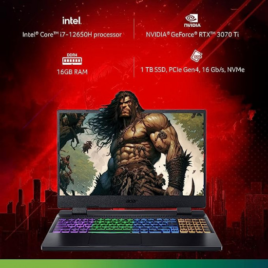 Acer Nitro 5 12th Gen Intel Core Intel Core i5 12500H Processor 15 6 inch 39 62 cms FHD 144 Hz Gaming Laptop 16 GB RAM RTX 3050 Graphics 512 GB SSD Windows 11 Home 2 5 Kgs RGB Backlit