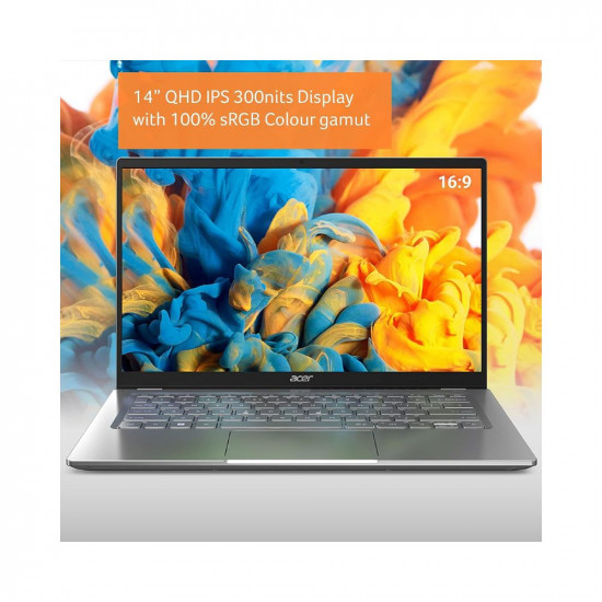 Acer Swift 3 Premium Thin & Light Laptop Intel EVO Core i5 12th Gen (8GB/512GB SSD/Windows 11 Home/MS Office/1.2kg/Backlit Keyboard/Fingerprint Reader/All Metal Body)SF314-512 with 14