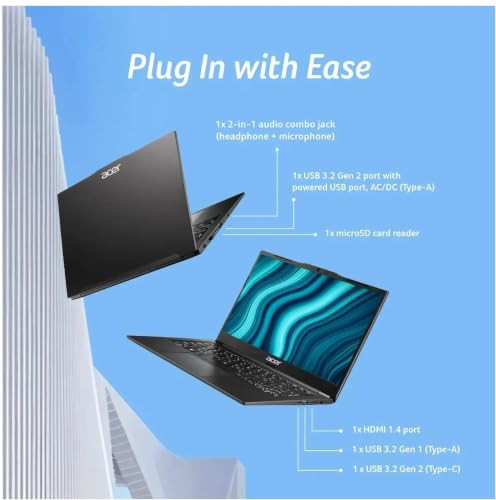 Acer Travel Lite 2026 AMD Ryzen 5 Hexa Core 7430U - 16 GB512 GB SSDAMD Radeon GraphicsWindows 11 Home TL04-41M Light Laptop140 FHD DisplayBlackMetal BodyCopilot Key134 KgMSO 2024 - Image 3