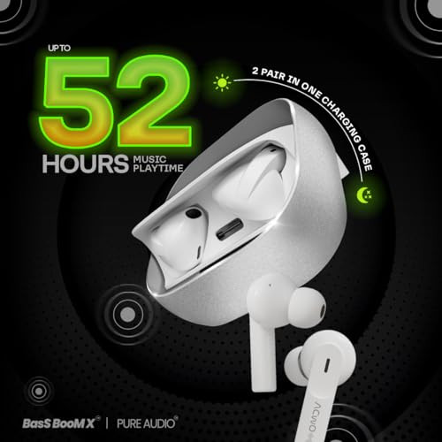 ACwO DwOTS Fire Indias First in-Ear  Half-in-in Ear Earbuds in one case 33 EQ Modes Wireless Charging Enabled AI-ENC with Quad Mic Cosmic Silver