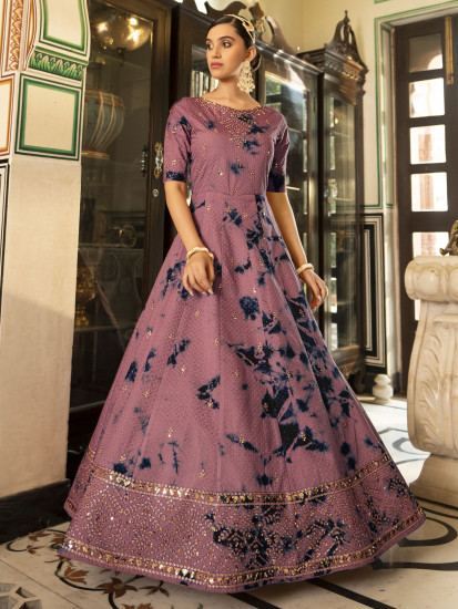 Diva Cotton Anarkali with Pant and Dupatta – Mina Designer Collection