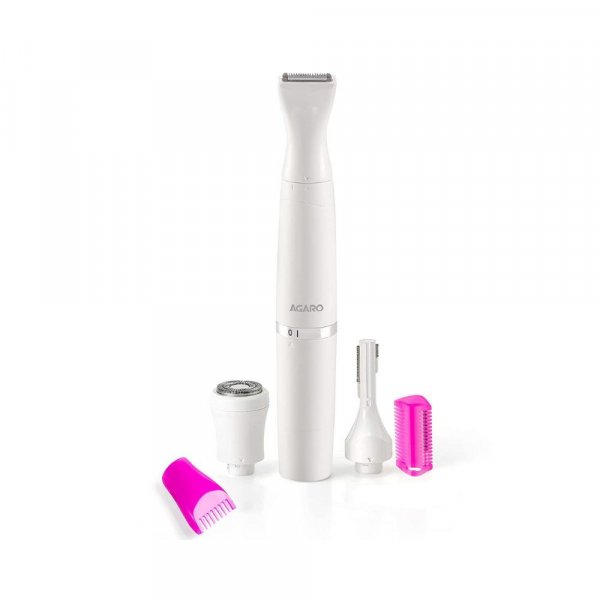 AGARO 2107 Rechargeable Multi Trimmer for Women, Eyebrow, Underarms and Bikini Trimmer, 1 Hour Usage, White (33622)